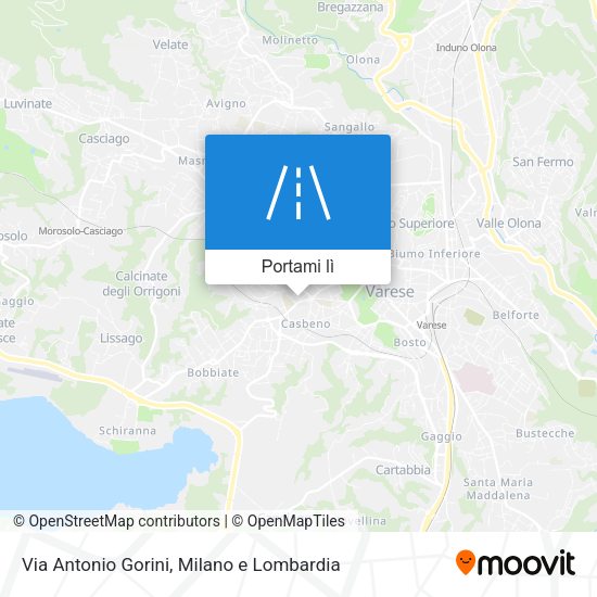 Mappa Via Antonio Gorini