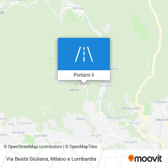 Mappa Via Beata Giuliana