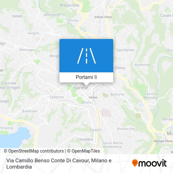 Mappa Via Camillo Benso Conte Di Cavour