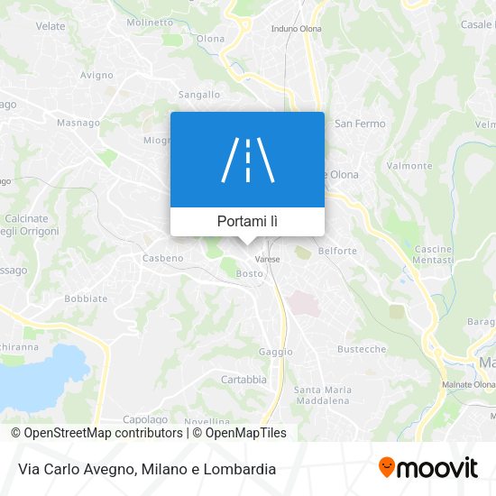 Mappa Via Carlo Avegno