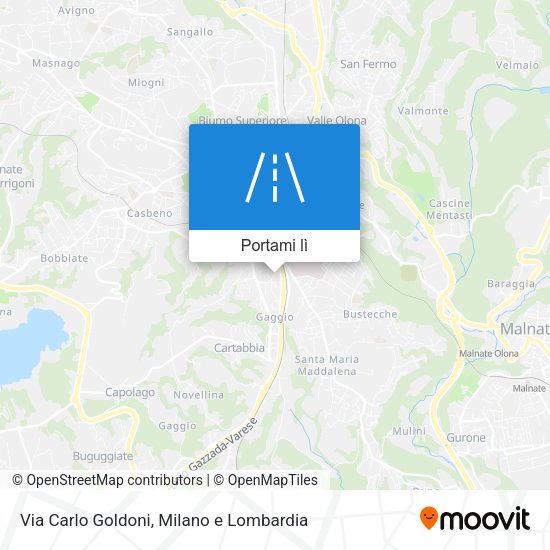 Mappa Via Carlo Goldoni