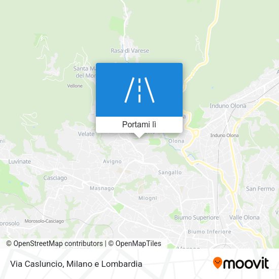 Mappa Via Casluncio