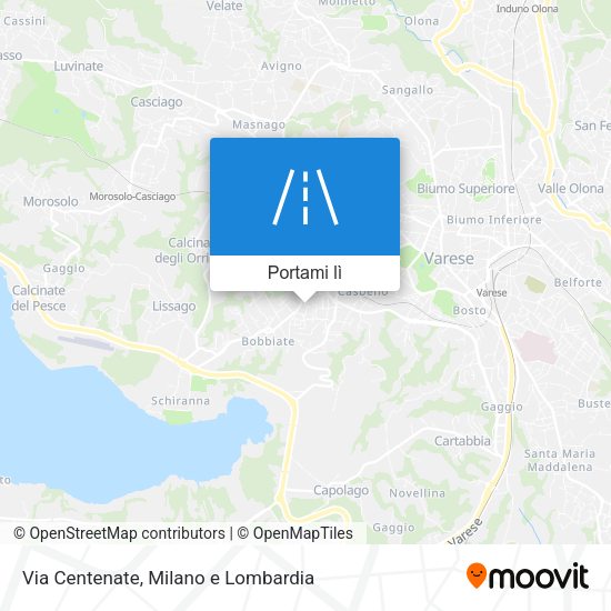 Mappa Via Centenate
