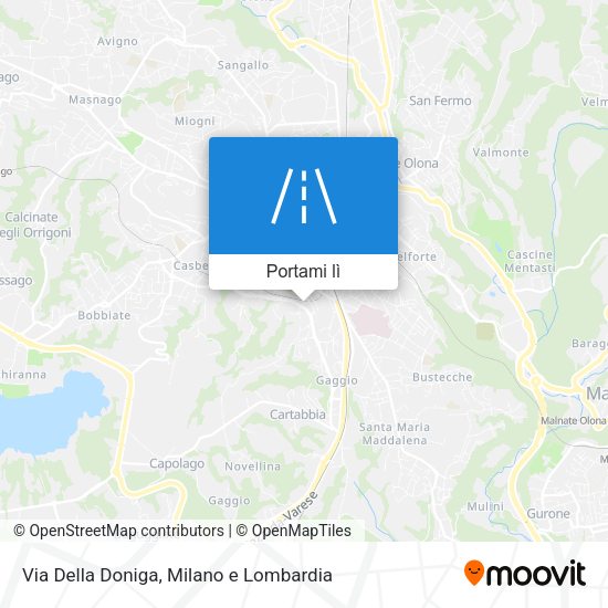 Mappa Via Della Doniga