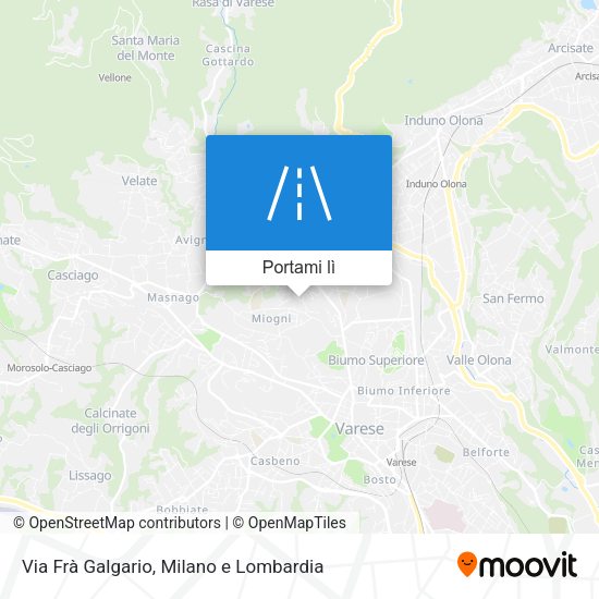 Mappa Via Frà Galgario