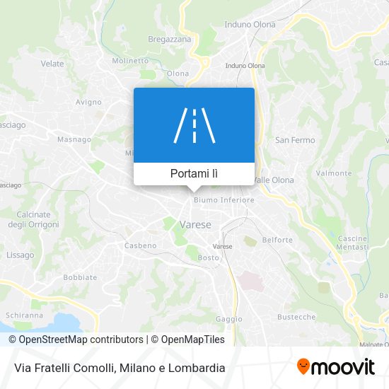 Mappa Via Fratelli Comolli