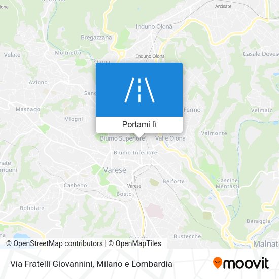 Mappa Via Fratelli Giovannini