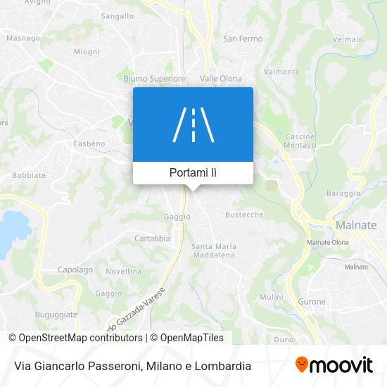 Mappa Via Giancarlo Passeroni