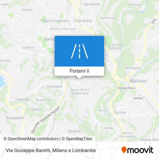 Mappa Via Giuseppe Baretti