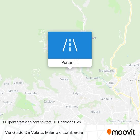 Mappa Via Guido Da Velate