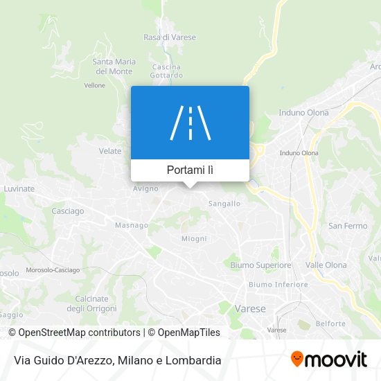 Mappa Via Guido D'Arezzo
