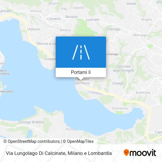 Mappa Via Lungolago Di Calcinate