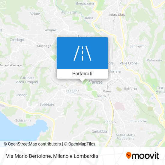 Mappa Via Mario Bertolone