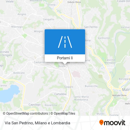 Mappa Via San Pedrino