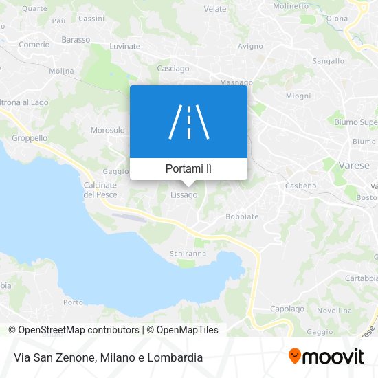 Mappa Via San Zenone