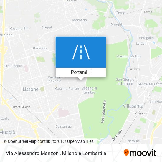 Mappa Via Alessandro Manzoni