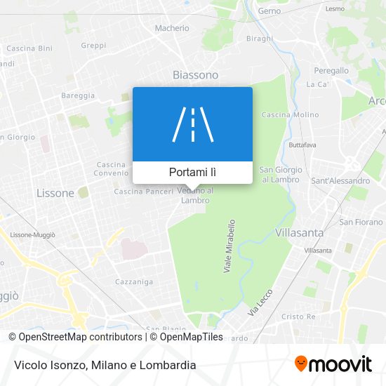 Mappa Vicolo Isonzo