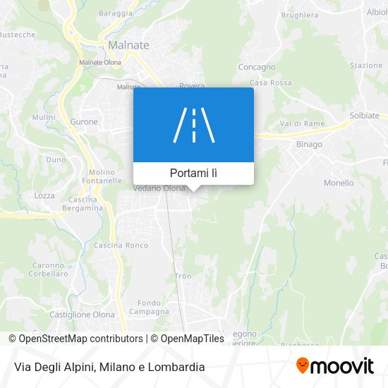 Mappa Via Degli Alpini