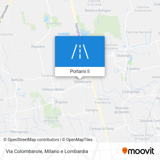 Mappa Via Colombarole