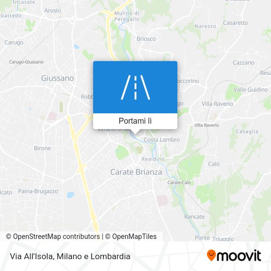 Mappa Via All'Isola