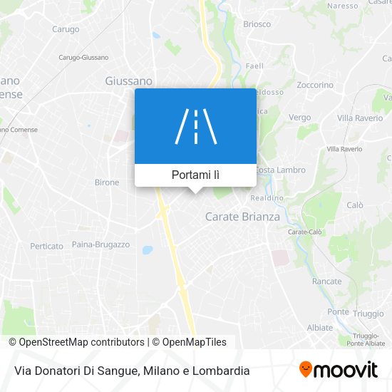 Mappa Via Donatori Di Sangue