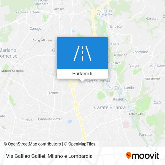 Mappa Via Galileo Galilei