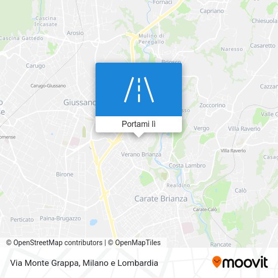 Mappa Via Monte Grappa