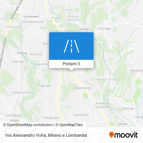 Mappa Via Alessandro Volta