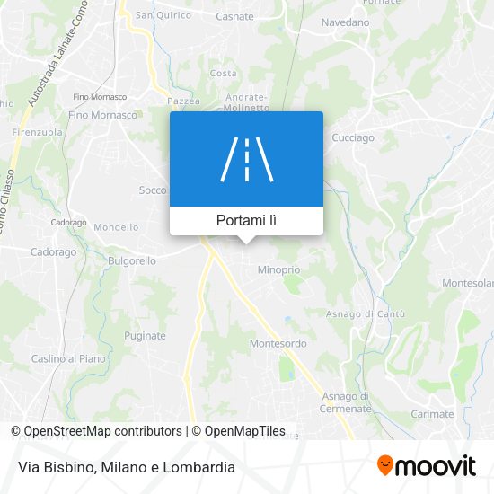 Mappa Via Bisbino