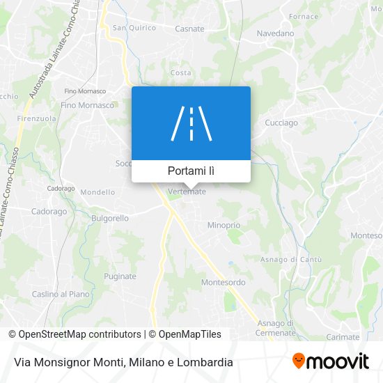 Mappa Via Monsignor Monti