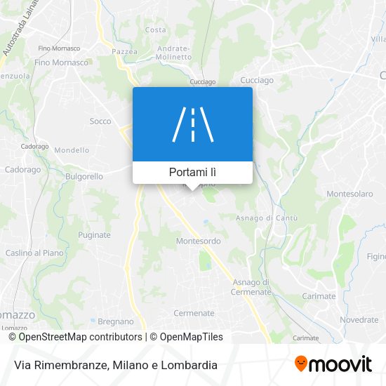 Mappa Via Rimembranze