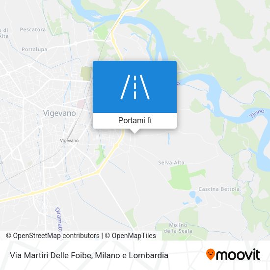 Mappa Via Martiri Delle Foibe