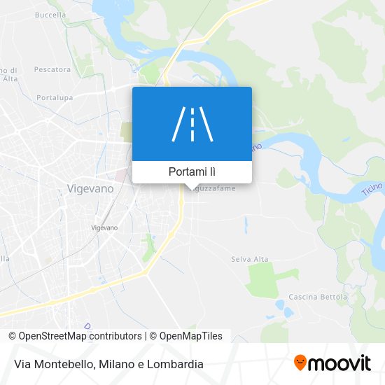 Mappa Via Montebello