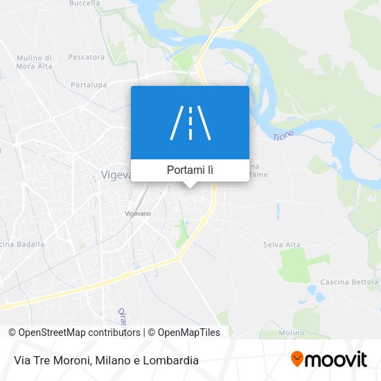 Mappa Via Tre Moroni