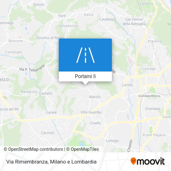 Mappa Via Rimembranza
