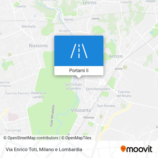 Mappa Via Enrico Toti