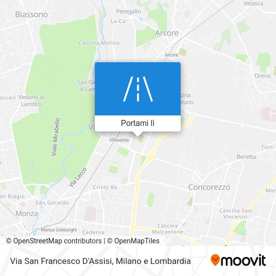 Mappa Via San Francesco D'Assisi