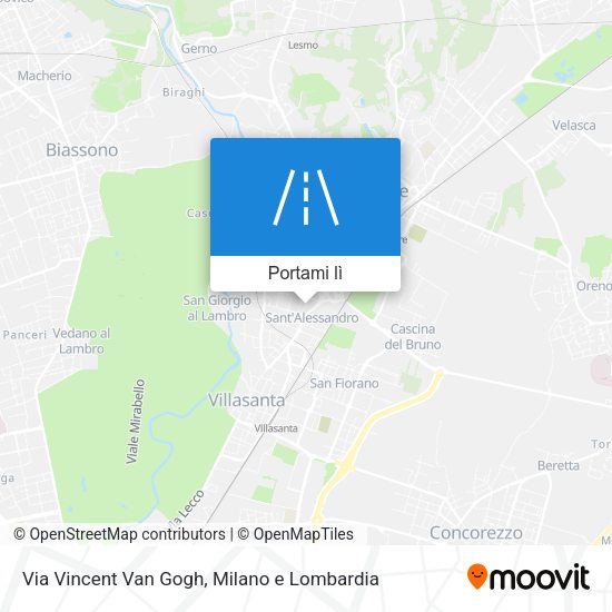 Mappa Via Vincent Van Gogh