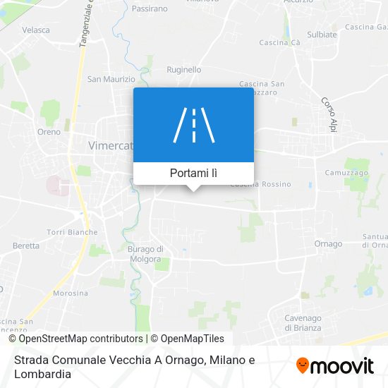 Mappa Strada Comunale Vecchia A Ornago