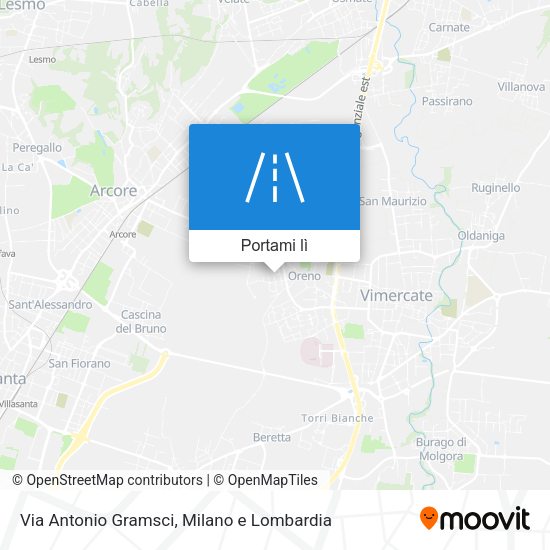 Mappa Via Antonio Gramsci