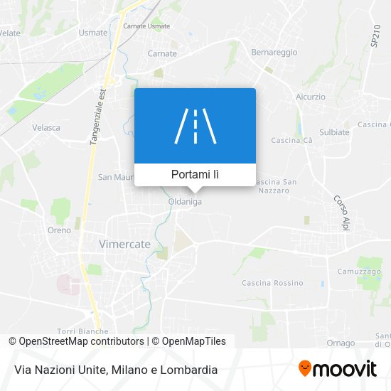 Mappa Via Nazioni Unite