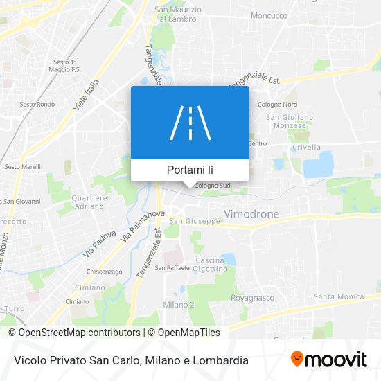 Mappa Vicolo Privato San Carlo