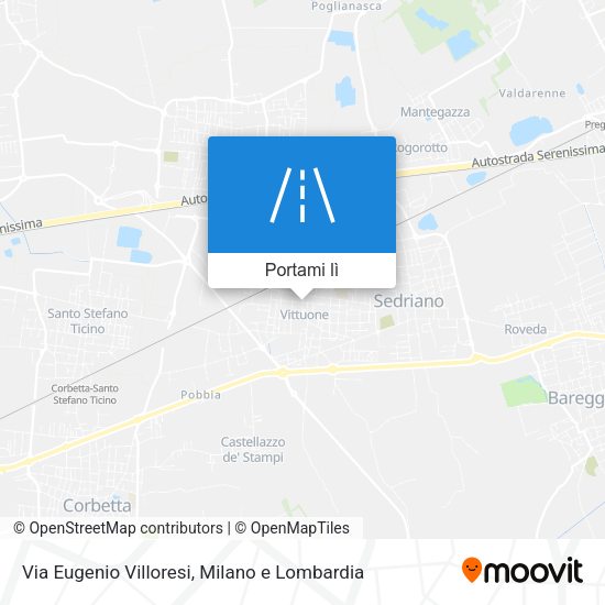 Mappa Via Eugenio Villoresi
