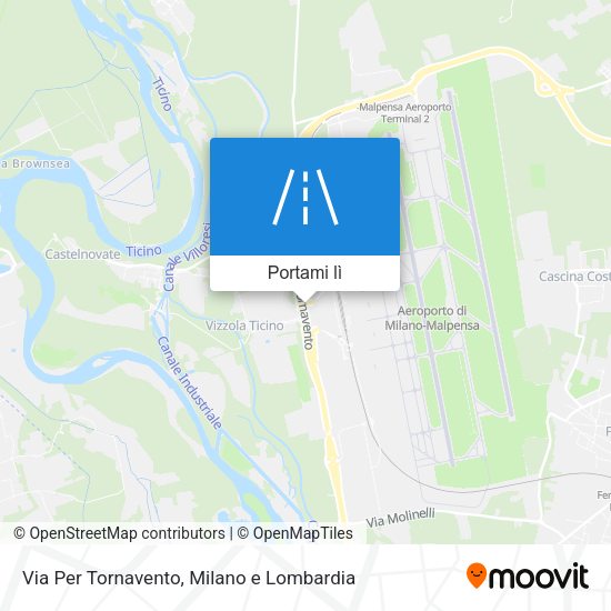 Mappa Via Per Tornavento
