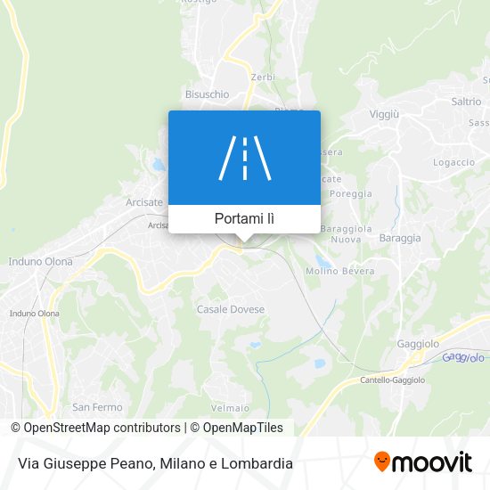 Mappa Via Giuseppe Peano