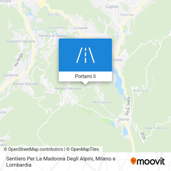 Mappa Sentiero Per La Madonna Degli Alpini