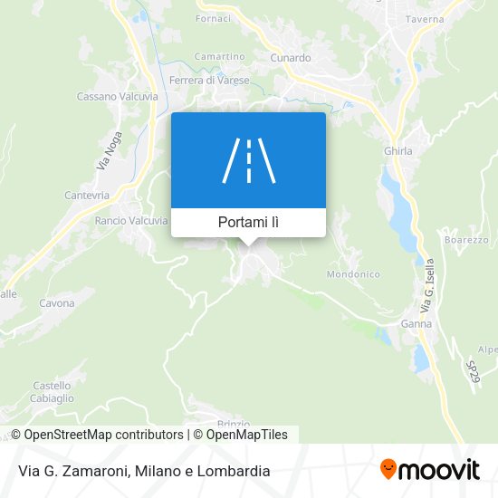 Mappa Via G. Zamaroni