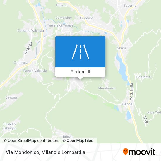 Mappa Via Mondonico