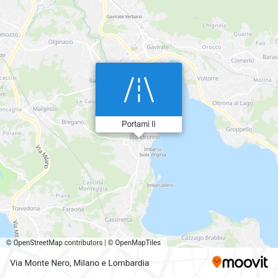 Mappa Via Monte Nero