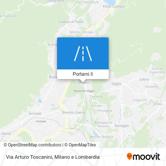 Mappa Via Arturo Toscanini